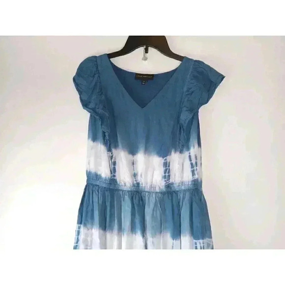 Lane Bryant Women's Dye Midi Dress Size 14 Blue White - Picture 3 of 10